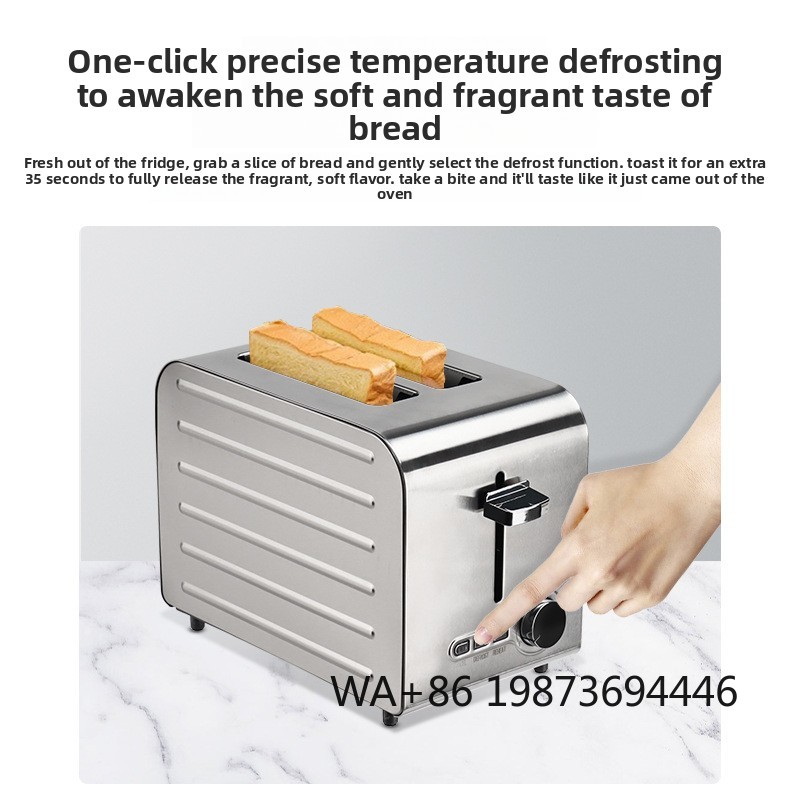 Toaster 4 Slice - Torradeira Automática de Aço Inoxidável, Forno