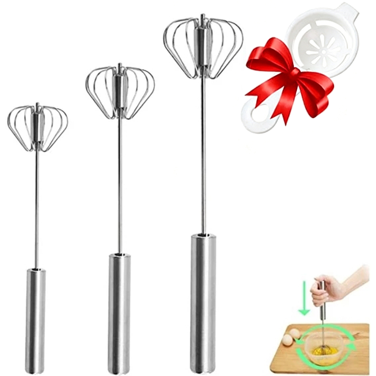 Kitchen Appliances For Sale - Batedor de Ovos de Aço Inoxidável
