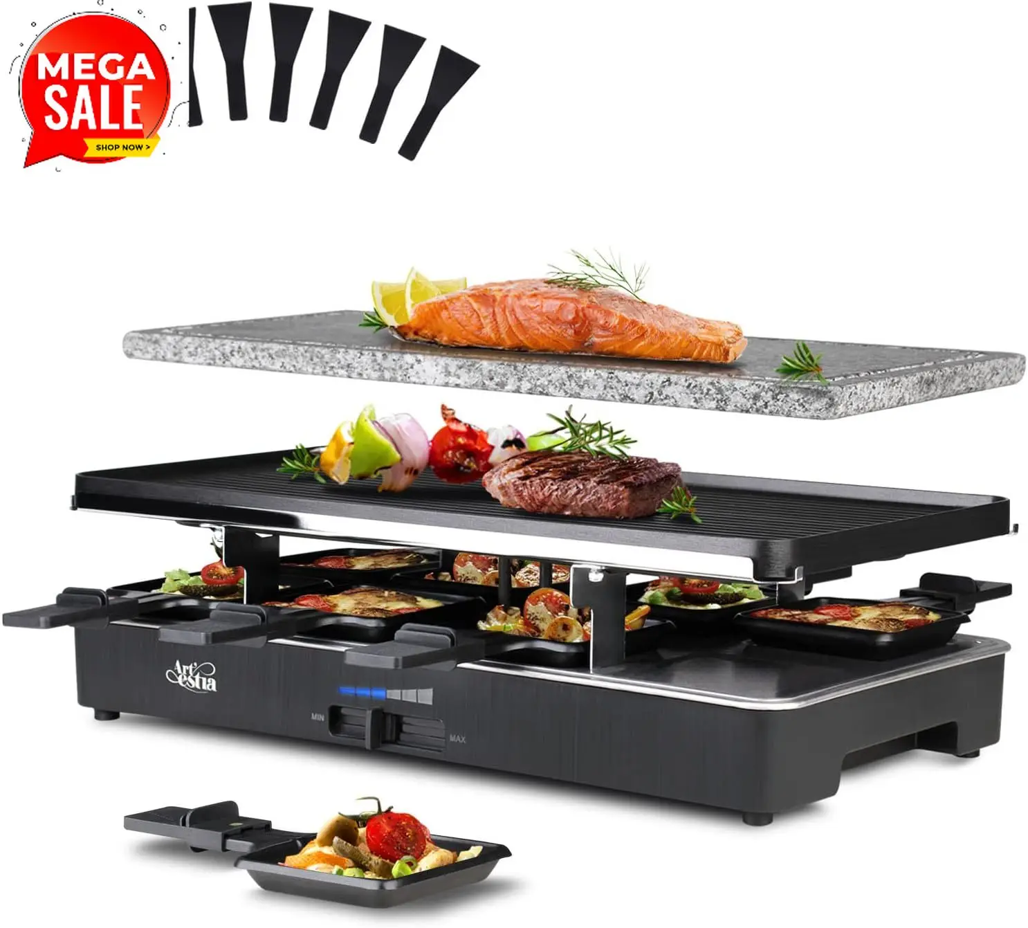 Churrasqueira Elétrica Raclett - Raclette Grill Table avaliação e preço